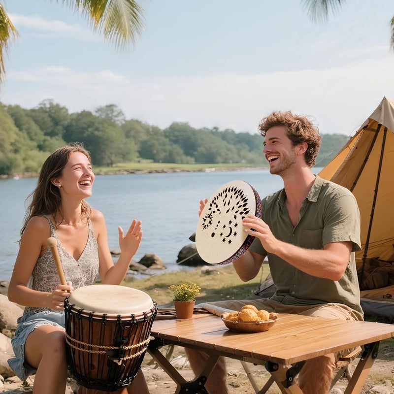 summvox 12INCH Ocean Drum,Water Stream Drum,Rain Disk "Water-Fall",Sound Healing,Onomatopoeic Music,For Performance Accompaniment（Tree of Life） - Image 3